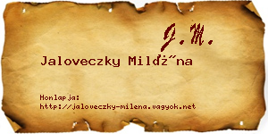 Jaloveczky Miléna névjegykártya